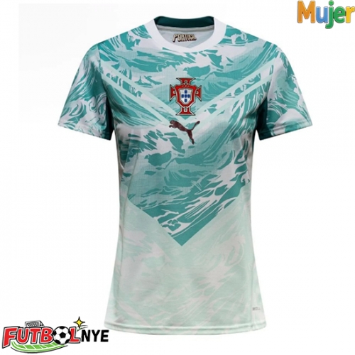 Camiseta Portugal Visitante Equipación para mujer Mundial 2026 manga corta